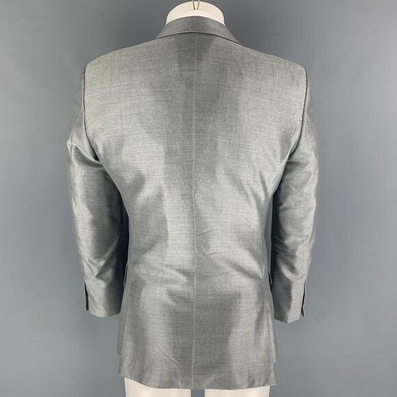 CALVIN KLEIN COLLECTION Size 36 Grey Notch Lapel Sport Coat - Picture 3 of 6